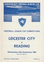Leicester City v Reading  14-Sep-1966