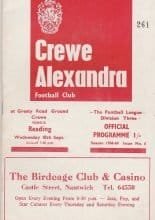 Crewe Alexandra v Reading 18-Sep-1968