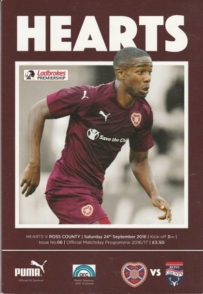 Heart of Midlothian v Ross County 24-Sep-2016