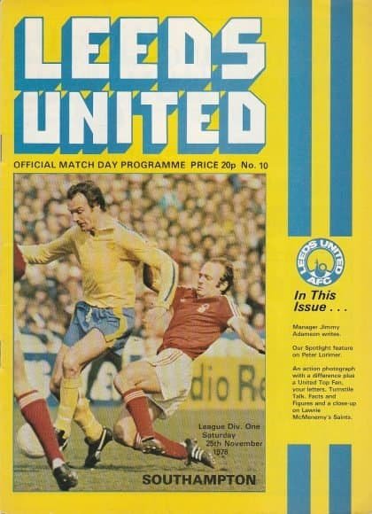 Leeds United v Southampton 25-Nov-1978