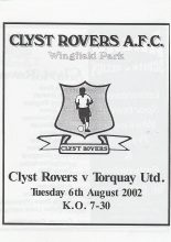 Clyst Rovers v Torquay United 06-Aug-2002