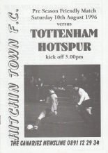 Hitchin Town v Tottenham Hotspur  10-Aug-1996