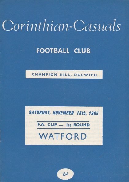 Corinthian Casuals v Watford 13-Nov-1965