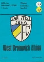 Carl Zeiss Jena vs West Bromwich Albion   19-Sep-1979