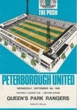 Peterborough United v Queens Park Rangers 04-Sep-1968