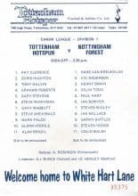 Tottenham Hotspur v Nottingham Forest 02-Oct-1983