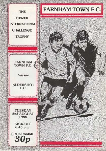 Farnham Town v Aldershot  02-Aug-1988