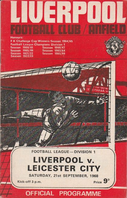 Liverpool v Leicester City 21-Sep-1968