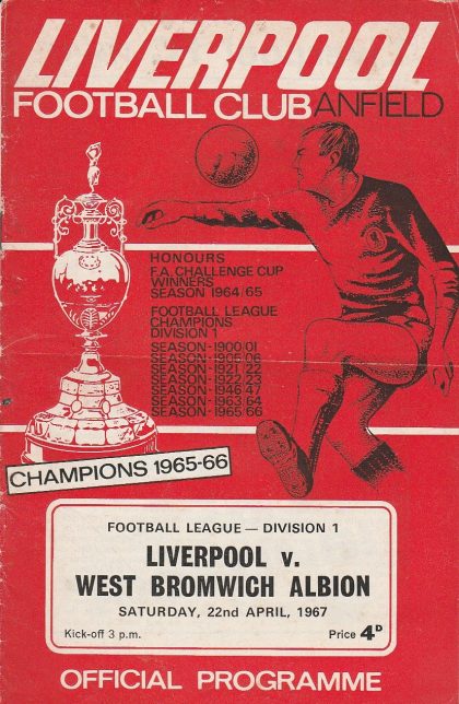 Liverpool v West Bromwich Albion 22-Apr-1967