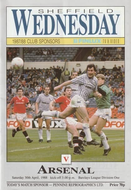 Sheffield Wednesday v Arsenal 30-Apr-1988