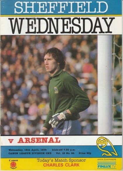 Sheffield Wednesday v Arsenal 16-Apr-1986