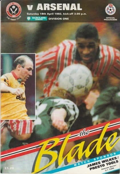 Sheffield United v Arsenal 18-Apr-1992
