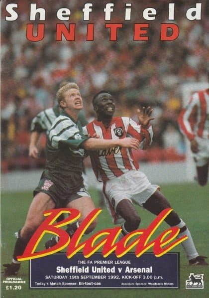 Sheffield United v Arsenal 19-Sep-1992