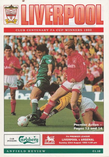Liverpool v Arsenal 23-Aug-1992