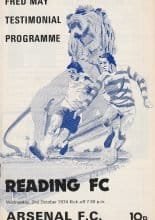Reading v Arsenal 02-Oct-1974