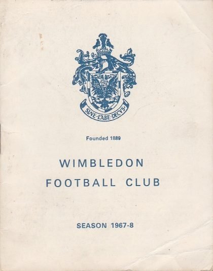 Wimbledon v Ashford Town   28-Oct-1967