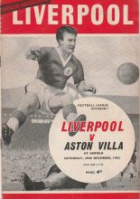Liverpool v Aston Villa 29-Dec-1962