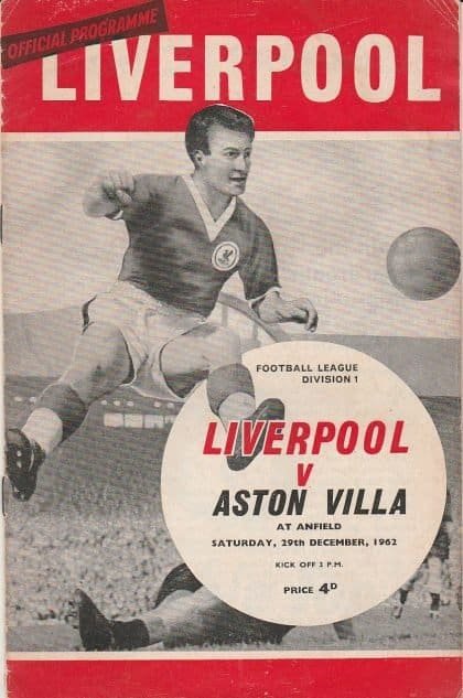 Liverpool v Aston Villa 29-Dec-1962