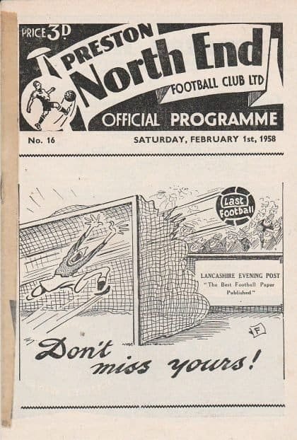 Preston North End v Birmingham City 01-Feb-1958