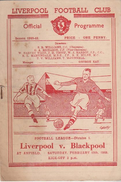 Liverpool v Blackpool 19-Feb-1949