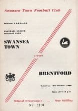 Swansea Town v Brentford 12-Oct-1968