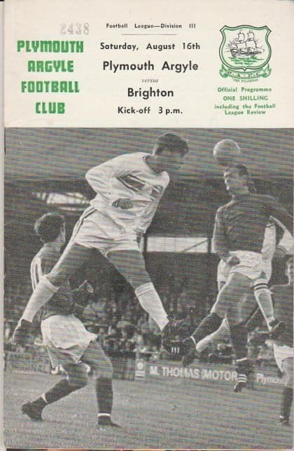 Plymouth Argyle v Brighton and Hove Albion 16-Aug-1969