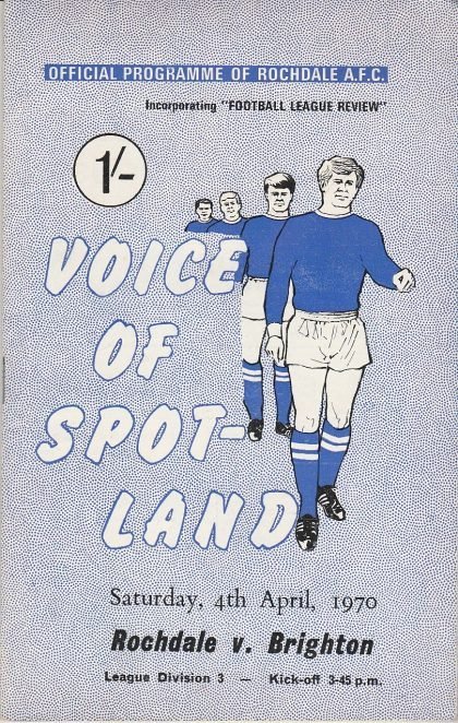 Rochdale v Brighton and Hove Albion  04-Apr-1970