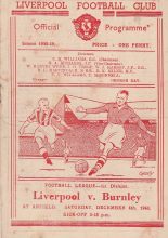 Liverpool v Burnley 04-Dec-1948