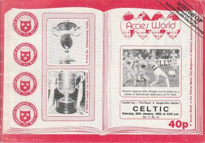 Hamilton Academical v Glasgow Celtic 26-Jan-1985