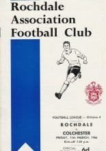 Rochdale v Colchester United 11-Mar-1966