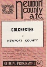 Newport County v Colchester United 23-Apr-1966