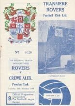 Tranmere Rovers v Crewe Alexandra 20-Dec-1968