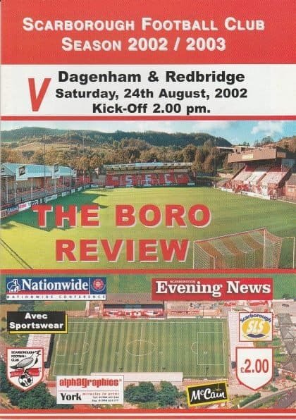 Scarborough v Dagenham & Redbridge 24-Aug-2002
