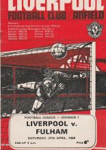 Liverpool v Fulham 27-Apr-1968