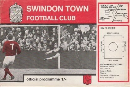Swindon Town v Gillingham 25-Feb-1969