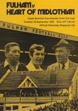 Fulham v Heart of Midlothian 16-Sep-1975