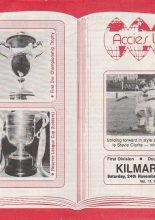 Hamilton Academicals v Kilmarnock  24-Nov-1984