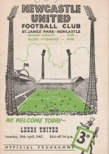 Newcastle United v Leeds United  28-Apr-1962