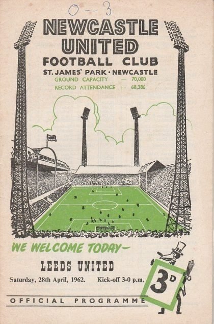 Newcastle United v Leeds United  28-Apr-1962