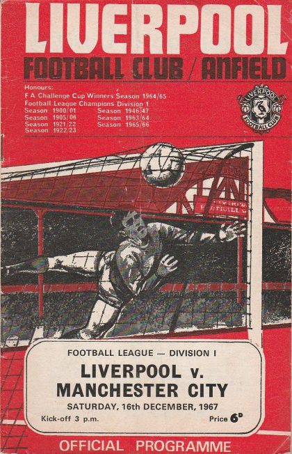 Liverpool v Manchester City 16-Dec-1967
