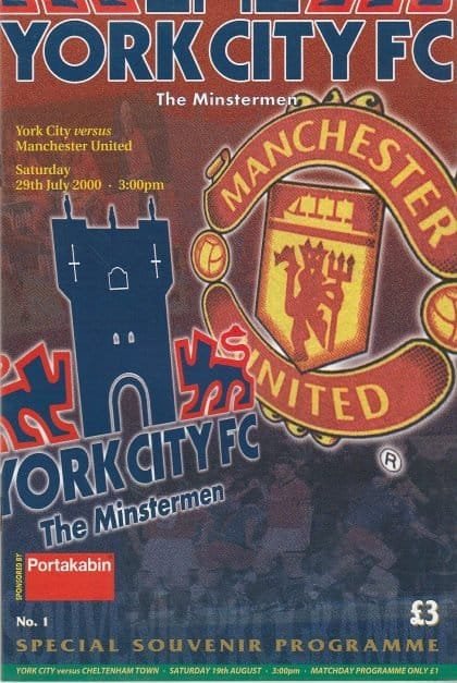 York City v Manchester United  29-Jul-2000