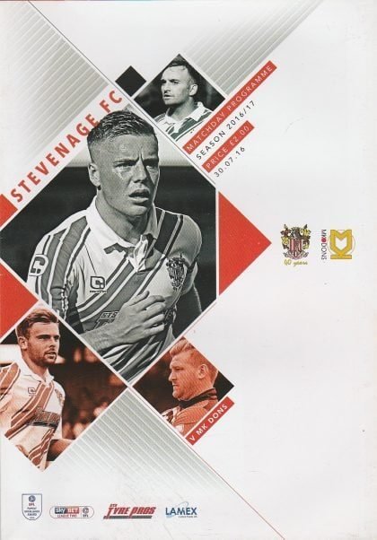 Stevenage FC v Milton Keynes Dons 30-Jul-2016
