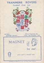 Tranmere Rovers v Newport County 18-Dec-1964