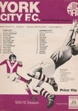 York City v Norwich City  30-Nov-1974