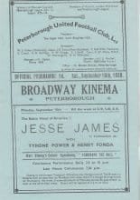 Peterborough United v Nottingham Forest 16-Sep-1939  REPRINT