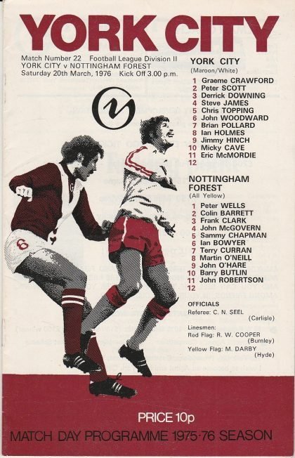 York City v Nottingham Forest 20-Mar-1976