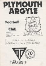 Tvååkers IF v Plymouth Argyle  1990-91