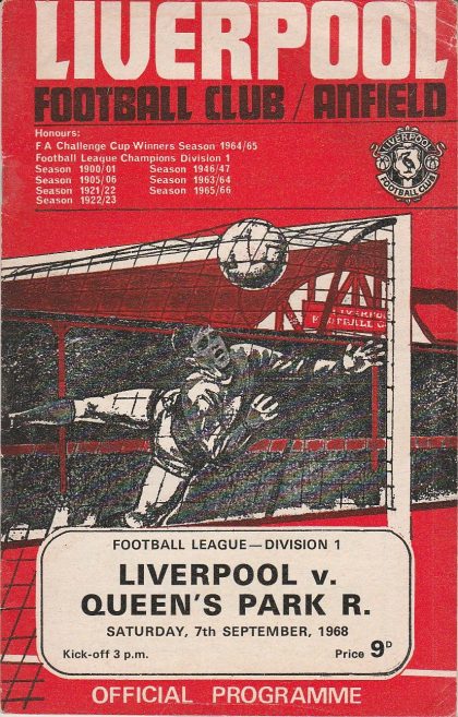 Liverpool v Queens Park Rangers 07-Sep-1968