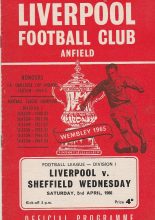 Liverpool v Sheffield Wednesday 02-Apr-1966