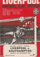 Liverpool v Southampton  03-Dec-1968